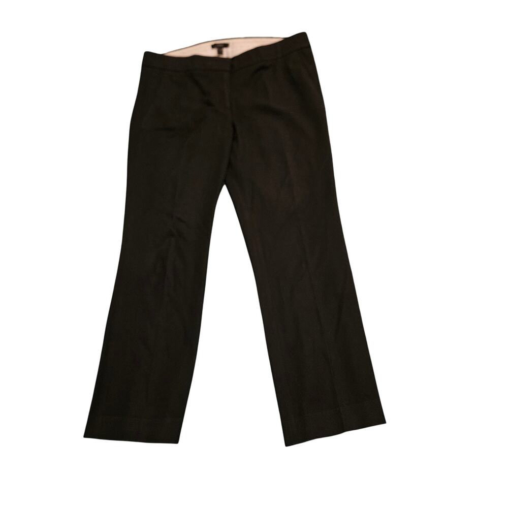 J. Crew Black Dress Pants Womens Size 8 Straight Leg Cropped Career Work